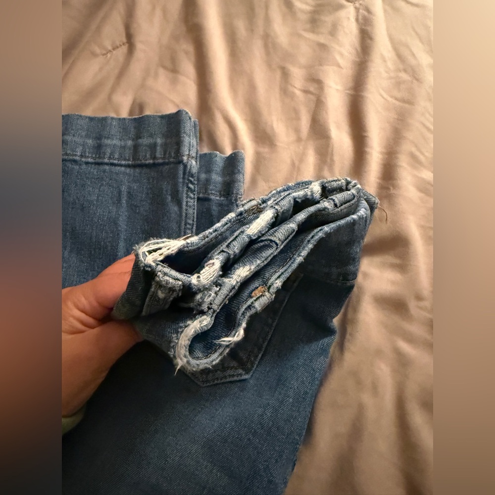 Pilcro Skipper Cropped Wide-Leg Jeans Sz 23 - Picture 3 of 4